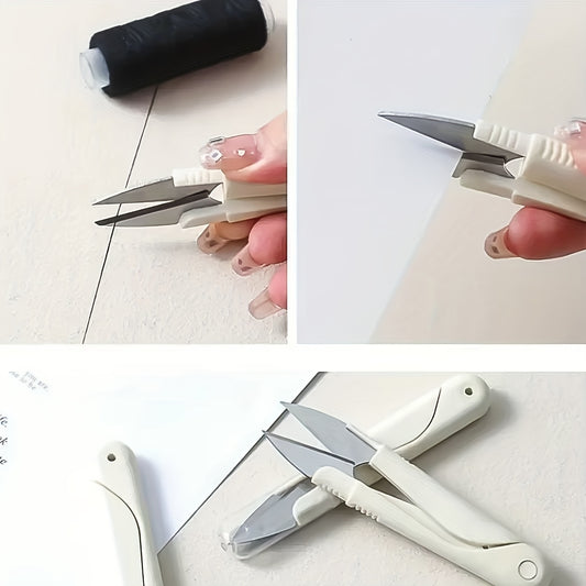 50-Pcs/100-Pcs Embroidery Thread + 1pc Scissors with Protective Cover DIY Mini Sewing Scissors, Multi-Purpose Fabric & Yarn Trimming Tool, Essential for Tailors DIY Handcraft Friendship Bracelet Yarn Premium Rainbow Embroidery, Cross Stitch Thread