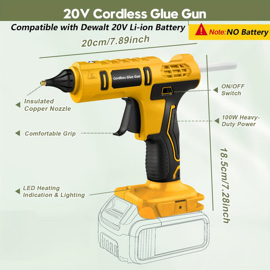Cordless Hot Glue Gun Kit | Pink Fast Heating, Wireless, Includes 12pcs 0.43'' Large Glue Sticks, Suitable for, Arts & Crafts, Decorations, Gift for Women, CHristmas
