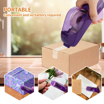 Eagle Automatic Tape Dispenser, a Single-Handed Tape Gun Ideal for Wrapping Gifts During Christmas And at Home, Includes a Complimentary Roll of 0.5 Inch (12 Mm) Tape And a Roll of 0.75 Inch (19 Mm) Tape