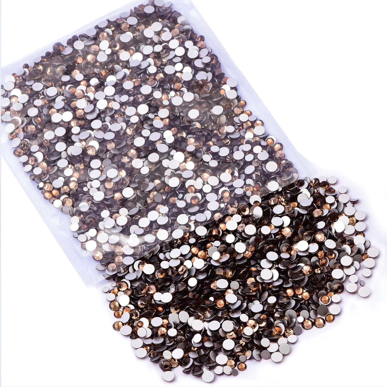 14400Pcs SS3-SS20 Mix Size Glass Rhinestones Crystal Non-hotfix Flatba