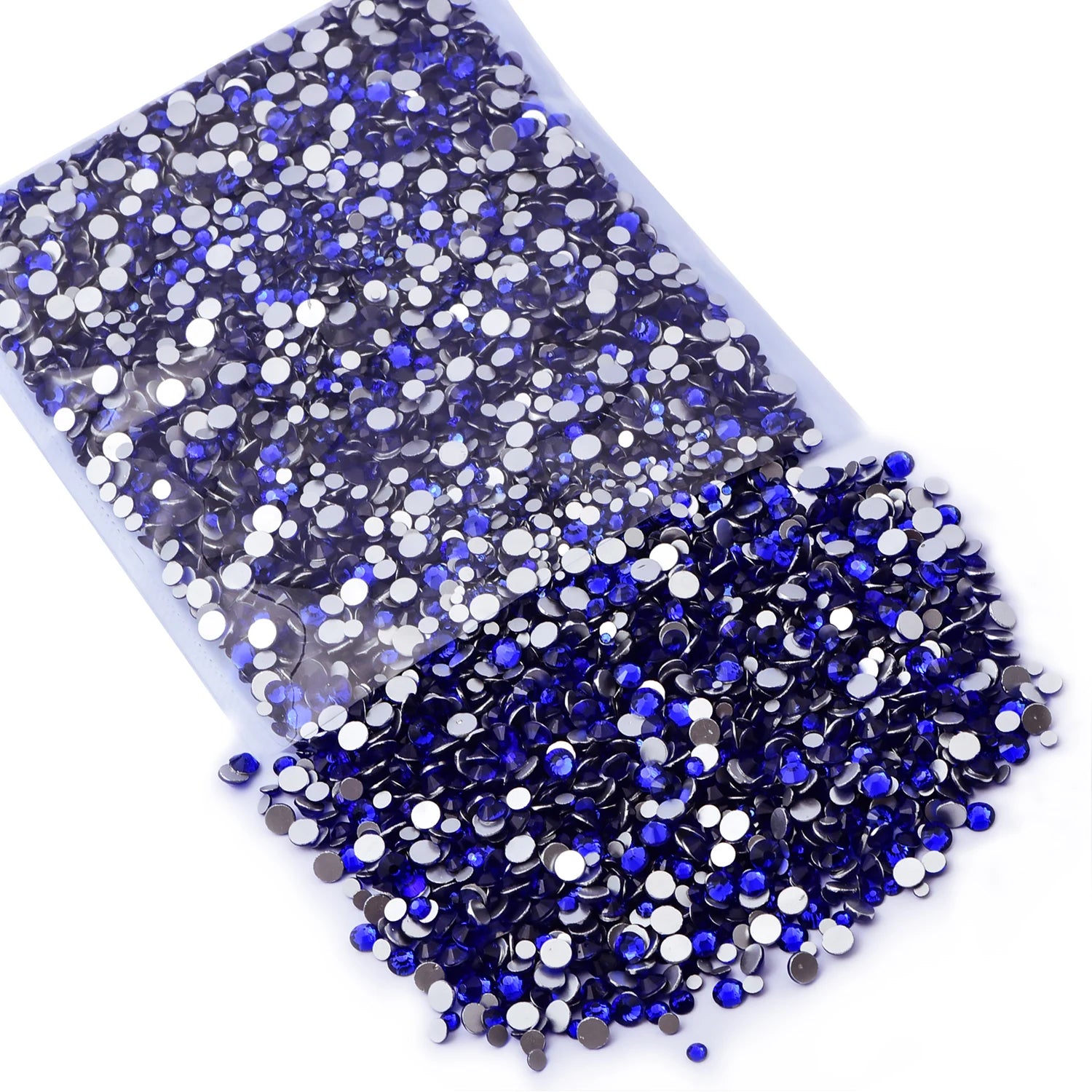 14400Pcs SS3-SS20 Mix Size Glass Rhinestones Crystal Non-hotfix Flatba