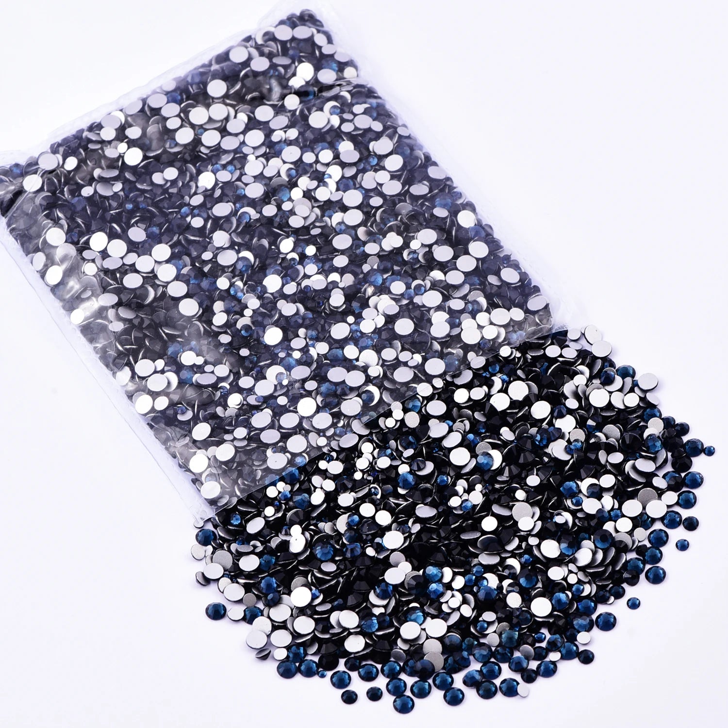 14400Pcs SS3-SS20 Mix Size Glass Rhinestones Crystal Non-hotfix Flatba
