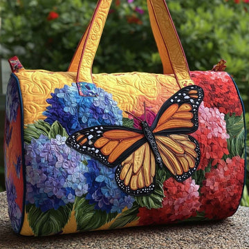 Men' & Women' Multifunctional Crossbody Travel Bag with 3 Butterfly Flower Embroidery - Lightweight Suitable for Swimming, Yoga, Gym, Business, Short Trips, Shoulder Bag with Crossbody Strap, Grass /